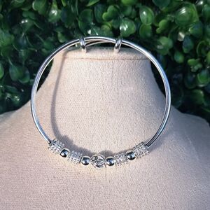 Elegant Silver Beaded Necklace